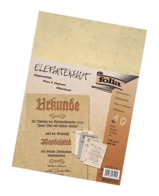 Produktbild von folia Elefantenhaut DIN A4 110 g/qm chamois 10 Blatt