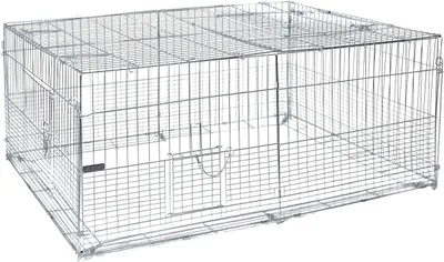 Productafbeelding van Ruime Buitenren voor Dieren met Uitbreekbeveiliging - 144x112x60 cm