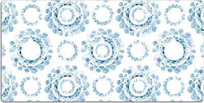 Produktbild von Schreibtischmatte Tischunterlage 120x60 cm Mauspad - Blaue Kreise