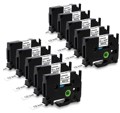 Produktbild von Etikettenband 10 x 12 mm – Kompatibel mit Brother P-touch
