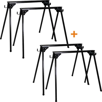 Produktbild von Arbeitsböcke 2x2er Set klappbar, Unterstellbock 400kg belastbar, Sägebock