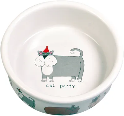 Produktbild von Keramiknapf, Katze, 0,2 l/ø 12 cm, weiß