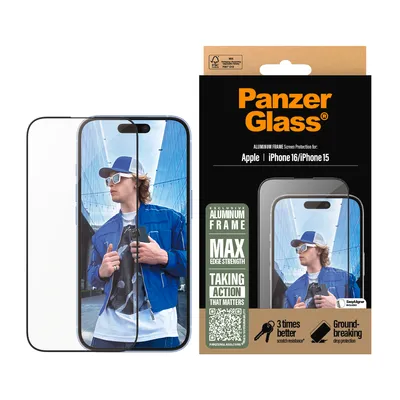 Zdjęcie produktu dla Szkło hartowane PanzerGlass Ultra-Wide Fit do iPhone 16/15