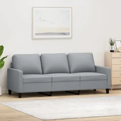 Produktbild von 3-Sitzer-Sofa Hellgrau 180 cm Stoff