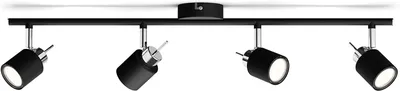 Produktbild von Philips Meranti Decken-/Wandspot, 4x, Strahler Oberflächenbeleuchtung, GU10, 4 Glühbirne(n), LED, 220-240 V, Schwarz