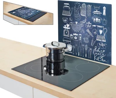 Produktbild von Zeller Herdblende-/Abdeckplatte "Lovely Kitchen", 56 x 50 cm, 26309