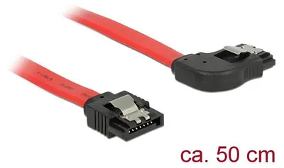 Obrázok produktu pre DeLOCK 83969, 0,5 m, SATA 7-pin, SATA 7-pin, Samec/samec, Čierna, Červená, Priamy