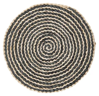 Immagine prodotto di Clayre & Eef Tovaglietta Ø 35x1 cm Beige Nero Paglia