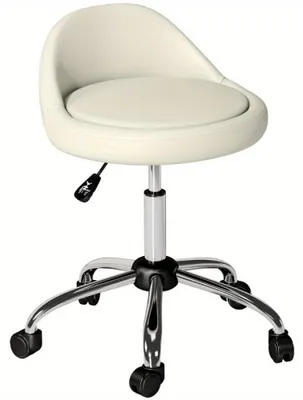 Image de Tabouret - Tabouret d'atelier - Tabouret pivotant - Tabouret avec roulettes - Hauteur réglable de 63 à 83 cm - Rotation à 360°