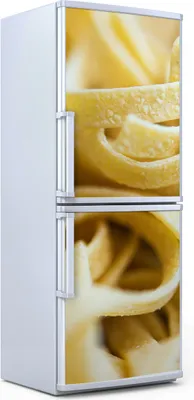 Produktbild von Kühlschrankdekoration  60x180 cm  Aufkleber auf dem Kühlschrank - Italienische rohe Nudeln Tagliatelle