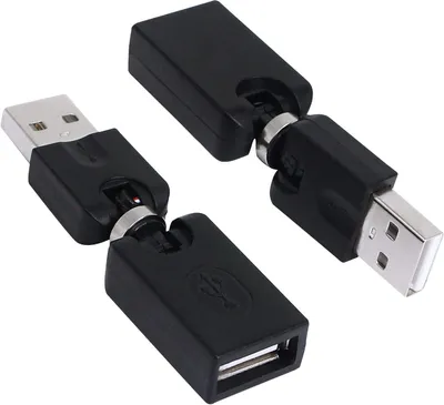 Productafbeelding van USB Hoekadapter - USB Rotator - Poorten Beveiligen - 360 Graden Draaibaar - 2 stuks - Zwart