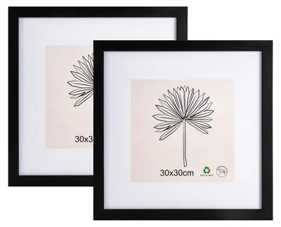 Image de Cadre photo en bois, dimensions 30 x 30 cm, avec protection en plexiglas