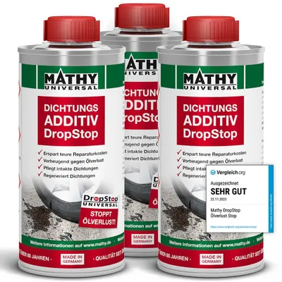 Produktbild von MATHY-DropStop Dichtungs-Additiv 3 x 250 ml - Öl-Additiv gegen Ölverlust