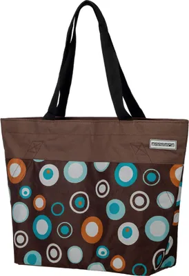 Produktbild von Trendtasche Umhängetasche braun Retro Muster 17 Liter  - Kreise