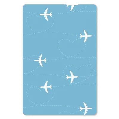 Produktbild von MuchoWow® Mauspad Mousepad Flugzeug - Herz - Muster 18x27 cm - Mousepads - Maus Mat - Pad - Mausunterlage