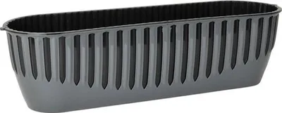 Zdjęcie produktu dla 2 skrzynki balkonowe Piano Skrzynki na kwiaty Serinova antracyt czarny 8 l Skrzynka na rośliny na parapet 51 x 15 cm odporna na zimę