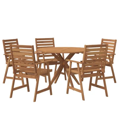 Produktbild von vidaXL 6-tlg. Garten-Essgruppe Massivholz Akazie
