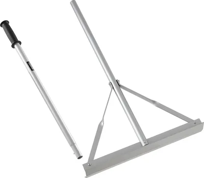 Zdjęcie produktu dla Skrobak do asfaltu – skrobak do smoły/skrobak do żwiru – szerokość robocza 50,8 cm – trzonek 151 cm – aluminium – bez zębów – do asfaltu, betonu, piasku