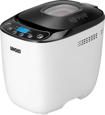 Produktbild von Unold 68010 Brotbackautomat Backmeister Design, bis 1.000g Brotgewicht, Schwarz-Weiß, BPA-frei, 550W