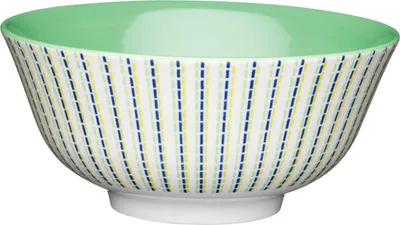 Image de Kitchencraft Bols à rayures marocaines, 15,5 cm (6 ") (Set of 4), Céramique, Multi/couleur, 15,5 x 15,5 x 7,5 cm (15,5 x 15,5 x 7,5 cm)