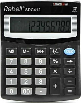 Image de Calculatrice Rebell RE-SDC412 BX, noir, bureau, 12 places