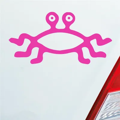 Produktbild von Auto Aufkleber Krabbe Krebs Sternzeichen Crab Tier Meer See 19x10 cm Pink Sticker Heckscheibenaufkleber