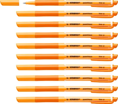 Produktbild von STABILO Tintenroller - pointVisco - 10er Pack - orange