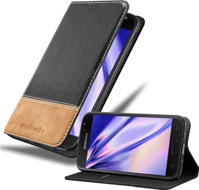 Zdjęcie produktu dla Cadorabo pokrowiec na Samsung Galaxy J7 2017 pokrowiec ochronny w kolorze czarnym SHandy pokrowiec Book Case etui imitacja skóry