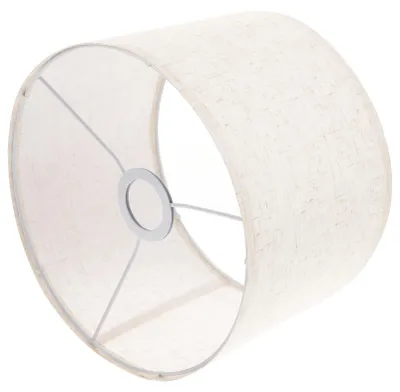Lampenschirm Trommelform, abnehmbar, Stoff, E27, 26,5 x 18 cm