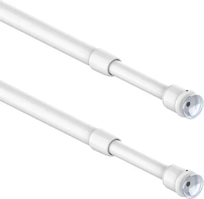 Zdjęcie produktu dla Zestaw karniszy do łazienki – pręty stalowe – Φ8 mm – 50–79 cm