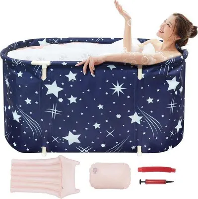 Immagine prodotto di Vasca doccia pieghevole da viaggio per adulti, ideale per una spa domestica, 115 x 63 x 50 cm
