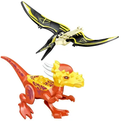 Produktbild von Dinosaurier Bausteine - Figuren Pterodactylus & Stygimoloch - 2 Stück - ab 3 Jahren