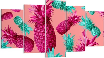 Produktbild von Bild auf Leinwand - Leinwandbild - Ananas Obst Saft - 160x85cm - Wand Bild - Wanddeko - Wandbilder - Leinwanddruck - Bilder - Kunstdruck - Wanddekoration - Leinwand bilder - Wandkunst - EA160x85-4031
