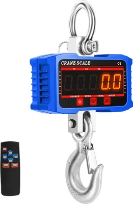 Obrázek produktu pro 1000kg průmyslová jeřábová váha závěsná váha s digitálním LCD displejem, funkce převodu pro 3 jednotky, s dálkovým ovládáním, modrá barva