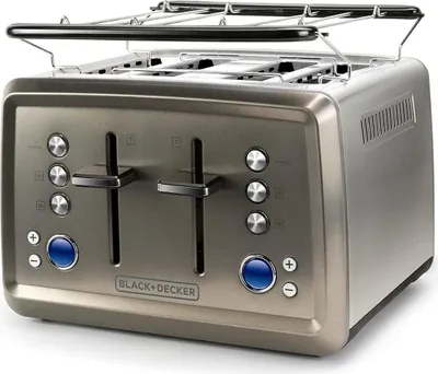 Image de Grille-pain 4 fentes 1960w inox - Black+decker - BXTO1960E -