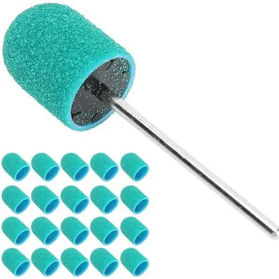 Productafbeelding van Nagelboorset voor nagelverlenging - Schuurbandboor - 10 x 15 mm - Set polijstschuurkoppen