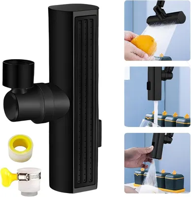 Produktbild von Wasserhahnverlängerung 22 mm, 3 Wasserabgabemöglichkeiten, Messing und ABS, für Küche und Bad