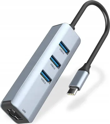Image de HUB-ADAPTER USB-C LAN ETHERNET RJ45 GIGABIT 1000 Mbit/s