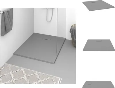 Zdjęcie produktu dla vidaXL Brodzik prysznicowy SMC szary 100x80 cm - Brodziki prysznicowe