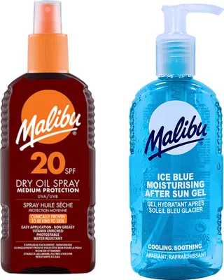 Image de Malibu bronze huile de bronzage SPF20 200 ml + gel après-soleil 200 ml