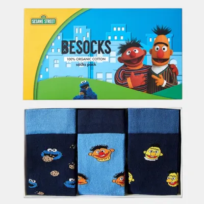 Produktbild von BeSocks Bio-Baumwollsocken Geschenkset - Sesamstrasse, Größe 36-40