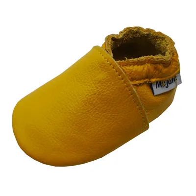 Immagine prodotto di Mejale Baby Leather Shoes Toddler Infant Toddler Soft Sole Moccasins Shoes Boys Girls Pre-Walker Yellow, Size 19