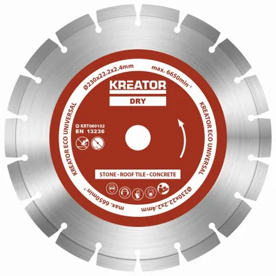 Produktbild von Kreator 230 Mm Universal Diamantscheibe 3 Einheiten Durchsichtig Durchsichtig One Size