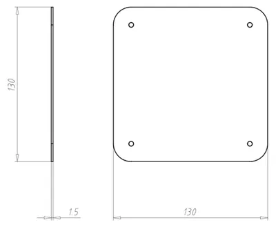 Produktbild von KAISER Feuchtraumdeckel 9909.03 130 x 130 x 4mm