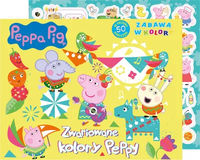 Image de Peppa Pig. Zwariowane kolory kolorowanka z naklejkami