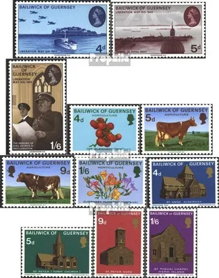Produktbild von Briefmarken GB - Guernsey 1970 Mi 28-38 (kompl.Ausg.) Jahrgang 1970 komplett postfrisch Befreiung