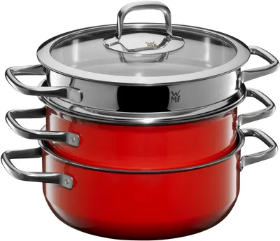 Produktbild von WMF Fusiontec Compact Topf-Set, 3-teilig, Red 3201111553 4000530730572