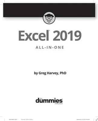 Immagine prodotto di Excel 2019 All-In-One for Dummies