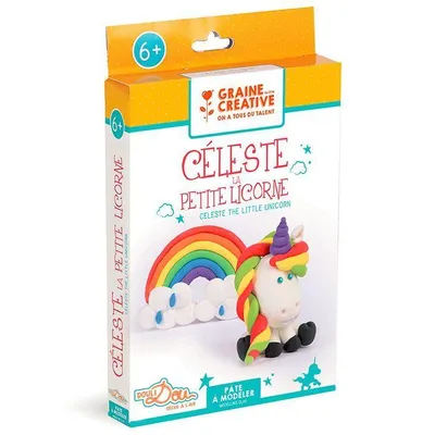 Produktbild von DIY Knete-Set Céleste das kleine Einhorn lufthärtend 16 x 25,5 cm -