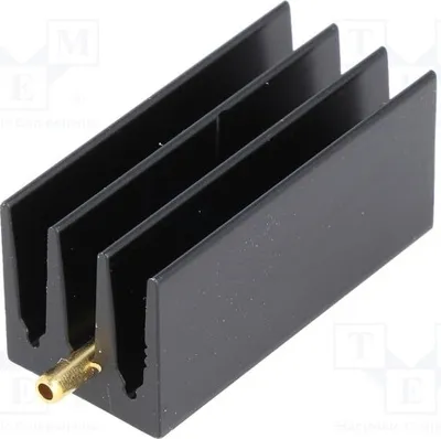 Produktbild von 1x Radiator: geprägt L: 35mm W: 16mm  schwarz H: 16mm SK437/35/ Kühler gerippt